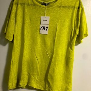 Yellow Zara t shirt